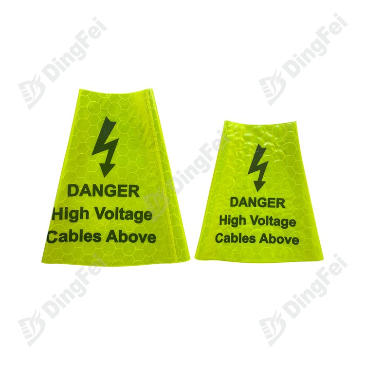 Danger High Voltage Traffic Cone Sleeves - 